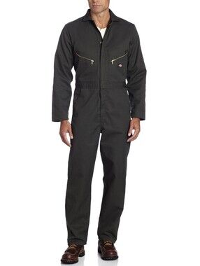 Dickies Deluxe Twill Coveralls Olive Green Long Sleeve Size Small Regular